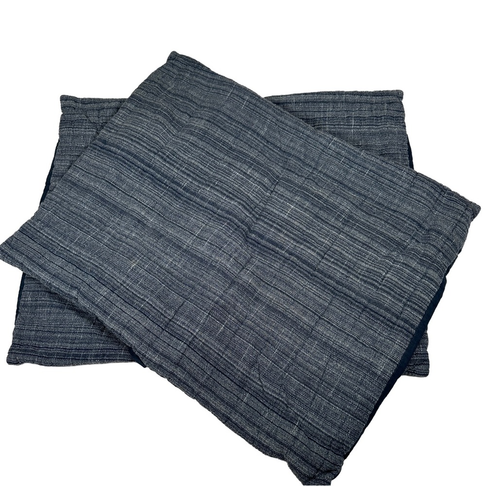Restoration Hardware RH TEEN Blue Textured Throw Pillows pillowcase sham bedding